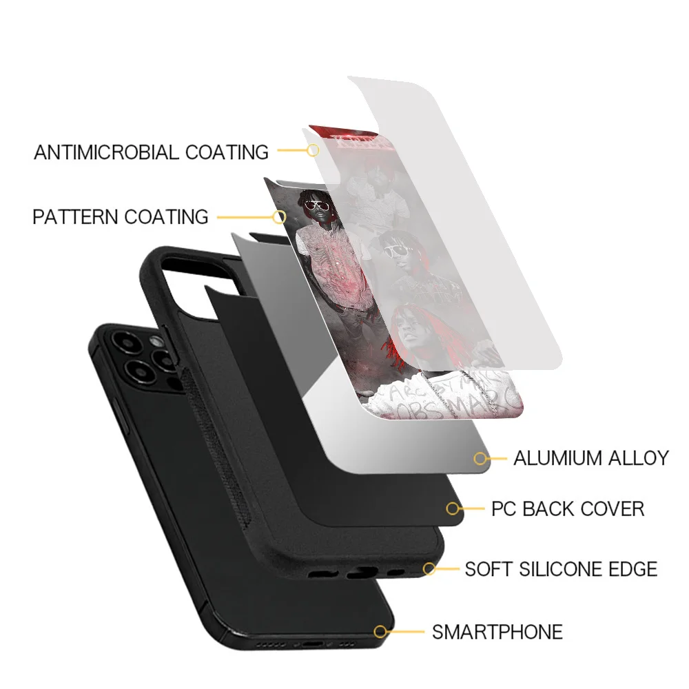 Чехол для телефона C-Chief K-Keef Rapper IPhone 11 12 13 14 15 Plus Pro Max зеркальный акриловый чехол из