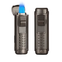 galiner powerful torch lighter cigar smoking windproof turbo fire butane flame jet professional with cigar punch lighter luxury