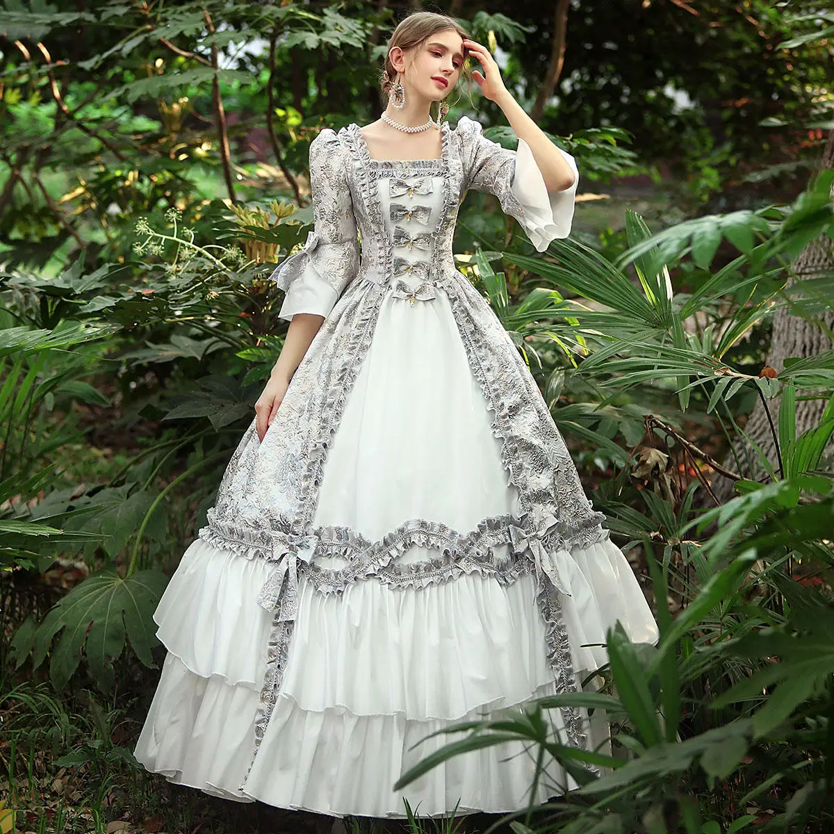 

Victorian Era Marie Antoinette Ball Dresses 18th Century Costume Renaissance Historical Period Dresses for Women
