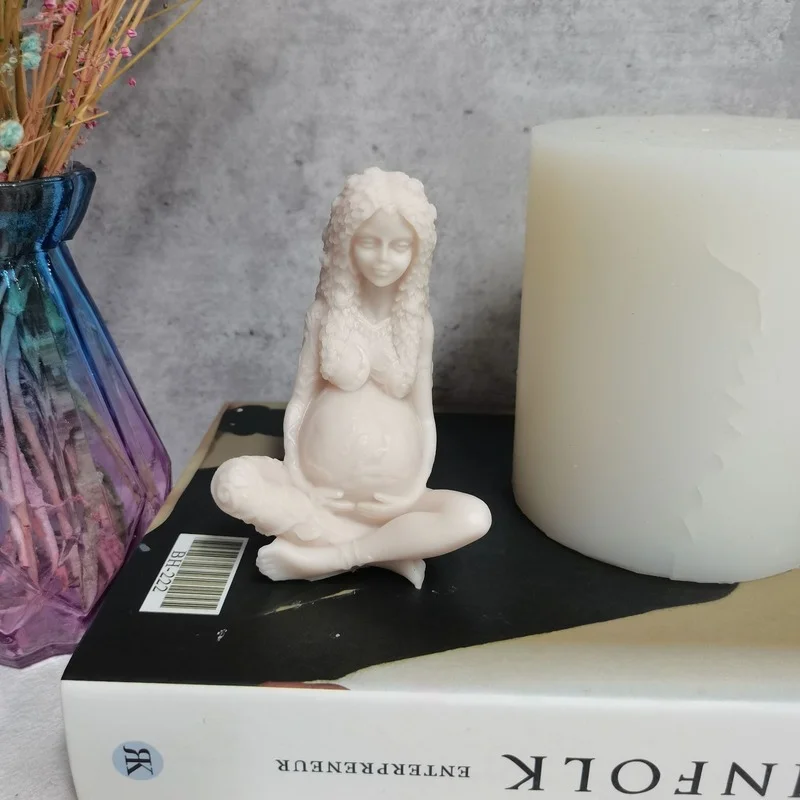 Западная историческая Статуэтка Gaia Мать Земли форма для свечей силиконовые