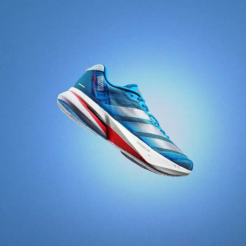 Фото Мужские профессиональные кроссовки для бега Adidas JR4868 Fiberglass Plate Lightstrike Pro Solar Blue Marathon Trainers №2