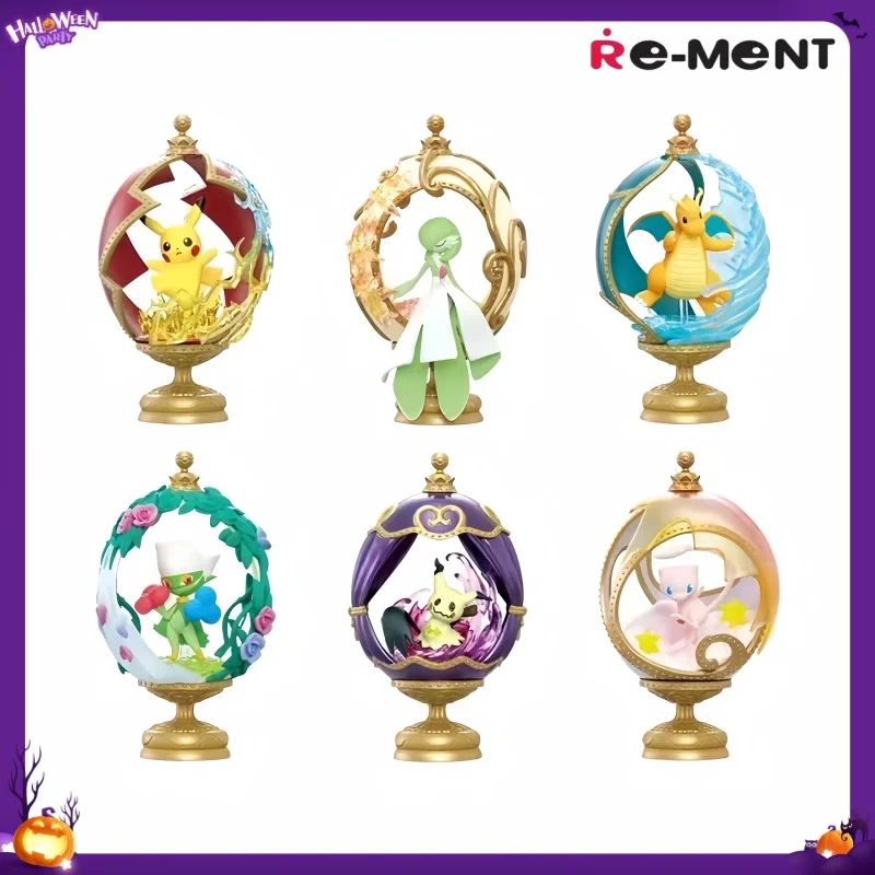 Фото Оригинальная фигурка Re-Ment Pokemon из коллекции Nighty Night: Swablu, Alcremie, Maushold. ПВХ-фигурки для декора рабочего стола/комнаты, подарки на день рождения. №3