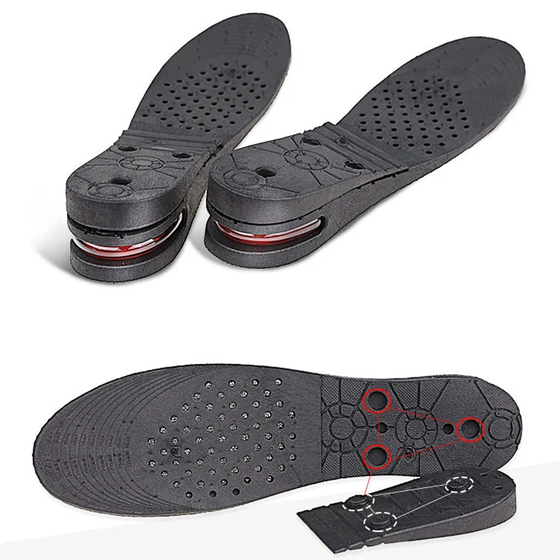Inner heightening insole for men and women sports shock absorption not tired feet invisible short person artifact half pad