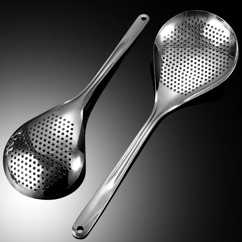 

304StainlessSteelColanderKitchenLongHandleDrainNetSpoonFriedDumplingNoodleSpoonOilFilterSpoonPepperKitchenGadgetsand аксессуары