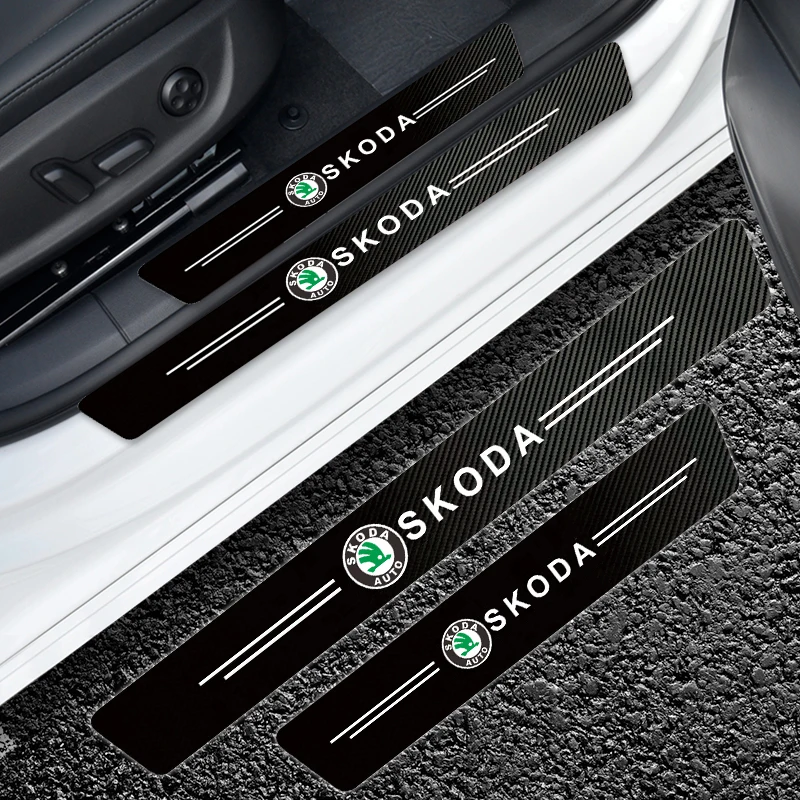 

Защитная Наклейка на порог автомобильной двери из углеродного волокна для Skoda Octavia Fabia Karoq Octavia Mk2 Kamiq Scala Kodiaq, аксессуары