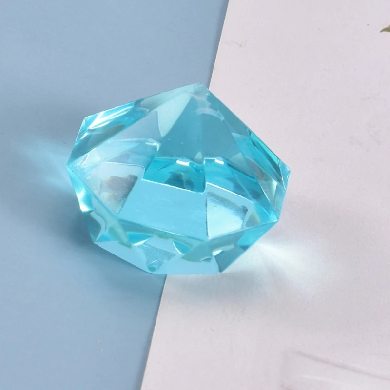 Q81D Diamond Shaped Gem Necklace Pendant Casting Silicone Mould DIY Crafts Jewelry Making Tool Crystal Epoxy Resin Mold
