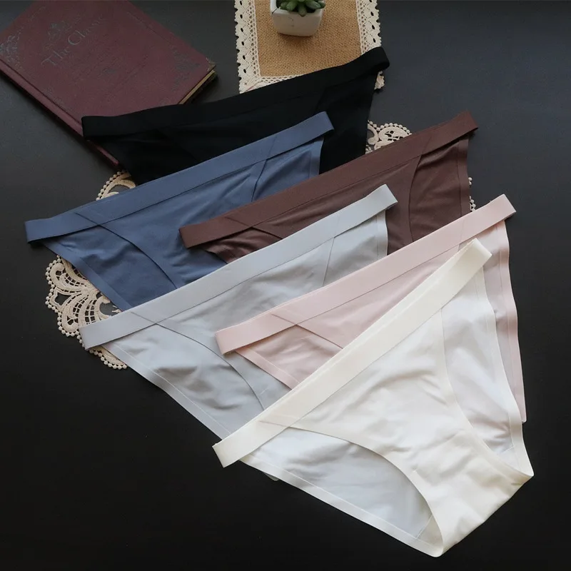 

Simple thin And Sexy One Piece Seamless Underwear Women's Low Waist Women's Briefs Wholesale Pure Cotton Girl Pants