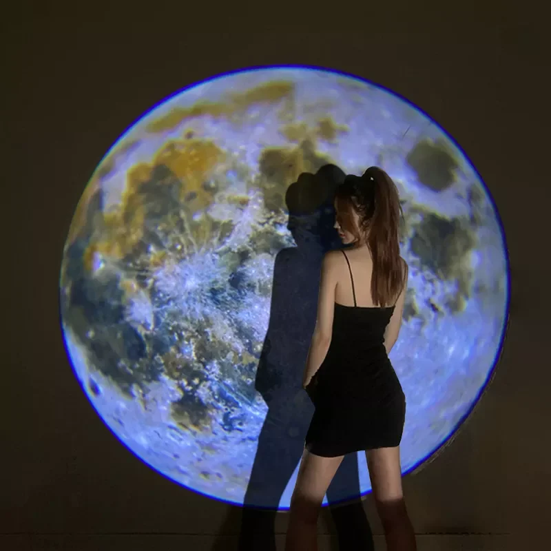 

NEW2022 Moon Projection Lamp Galaxy Light Background Projector Night Light Photo Prop Wall Lights Party Decoration Bedroom Decor
