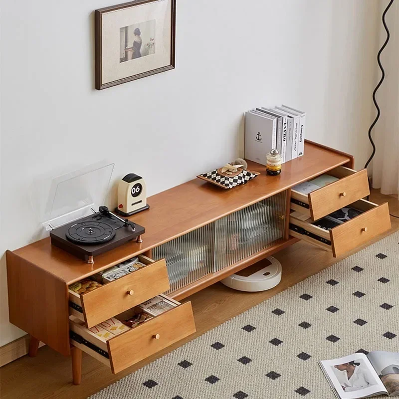 Медиаприставка для телевизора современный шкаф хранения с ящиками напольная