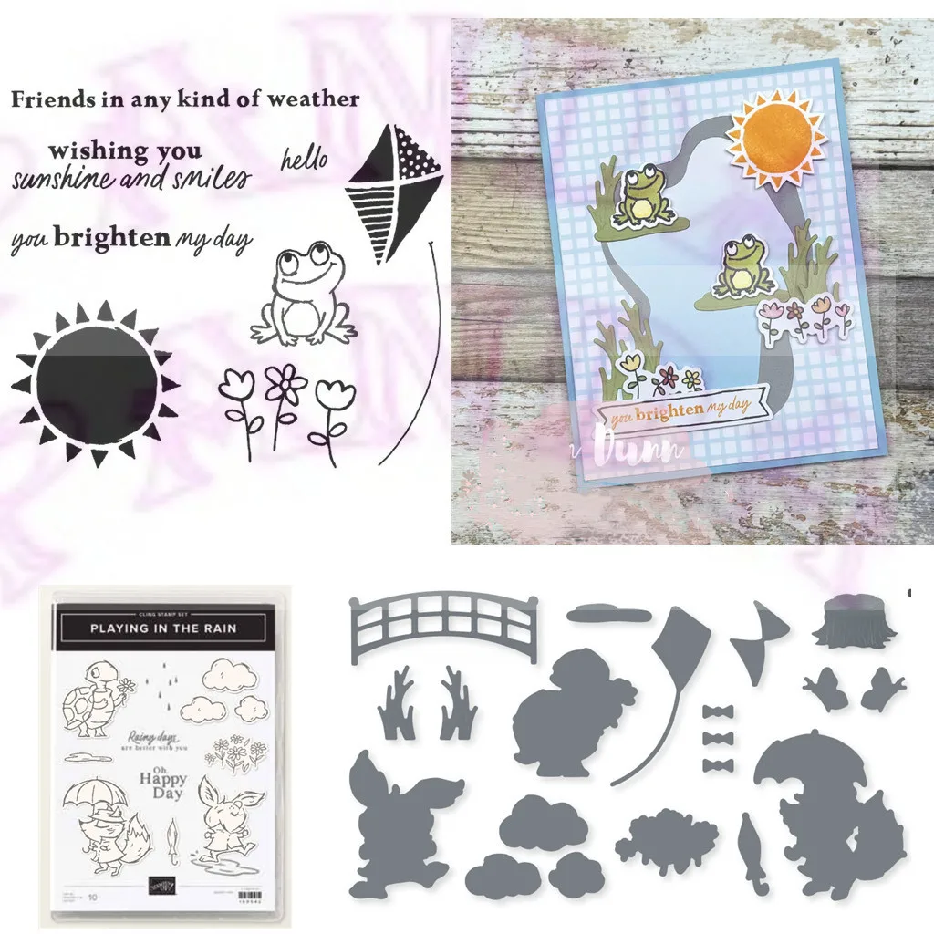 

Paper Pumpkin Frog Series Clear Stamps Metal Cutting Dies DIY Scrapbooking Card Paper Handmade Album Punch Mould Stamp