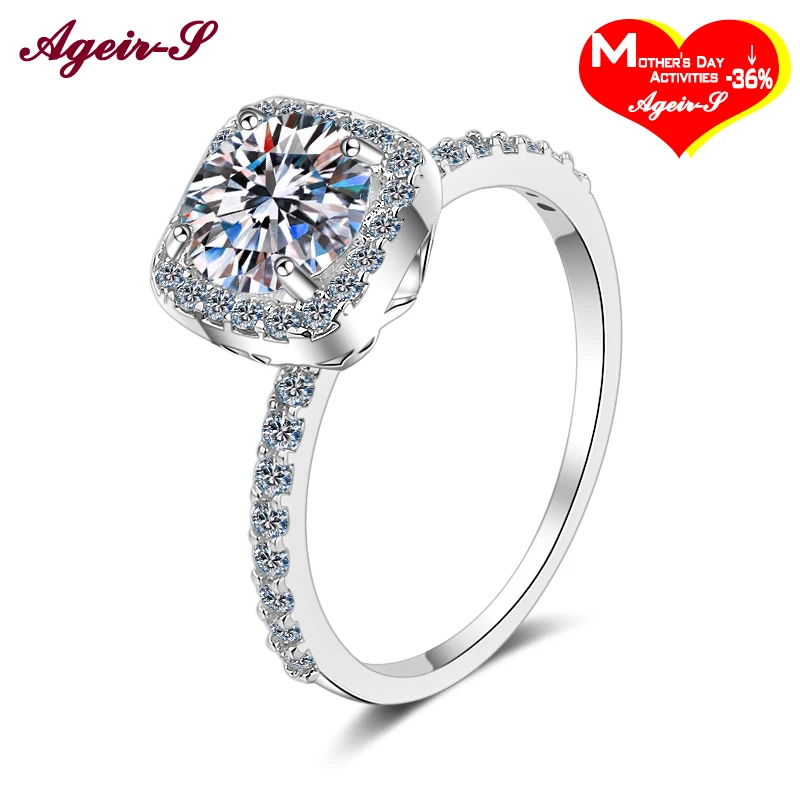 

Женское кольцо с бриллиантами 2 карата, из серебра пробы