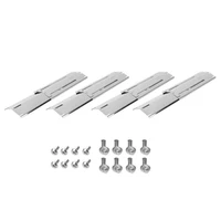 48pcs adjustable stainless steel heat plate bbq gas grill replacement set outdoor cooking accessories kit for kitchen 298 563mm