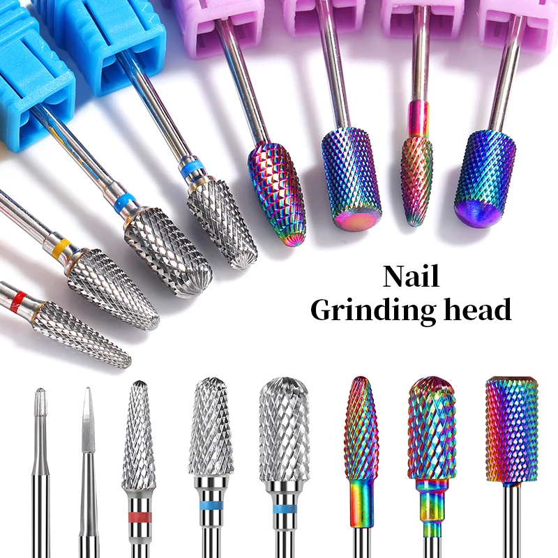 

Tungsten Carbid Steel Nail Drill Bits Electric Manicure Drills For Machine Milling Cutter Nail Burr Pedicure Accessories Tools
