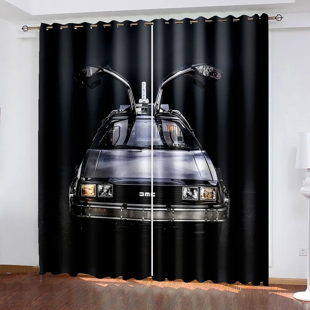 

Cortinas opacas Para dormitorio, impresión 3D de coche de ciudad, cortina de ventana con aislamiento térmico Para Sala de estar,