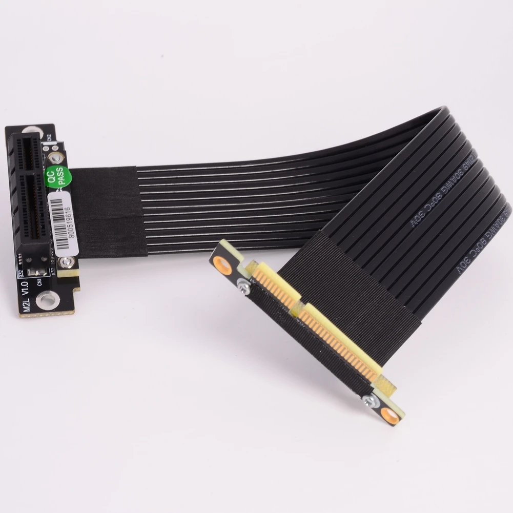 Кабель-удлинитель ADT-Link PCIe 4.0 x4 на x4 Gen 43, адаптер-райзер для видеокарт, сетевых карт, жестких дисков, игровых ПК, NVMe SSD, USB (art.: 3920d928b8442) - 3920d928b8442