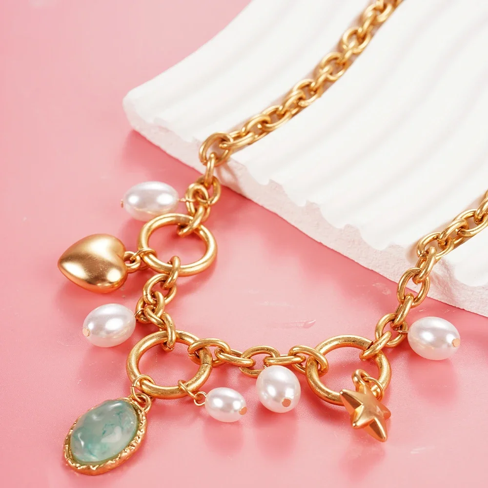 Огромный кулон в виде кальмара ракушка морской конек осьминог кит жемчужное