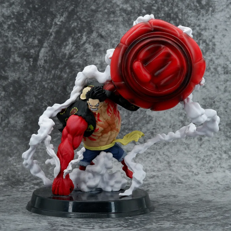 

22CM Anime One Piece Gear Fourth Luffy Figure Luffy Giant Ape Monkey D Luffy Gear 4 Statue Model Kids Toys Gift decoration