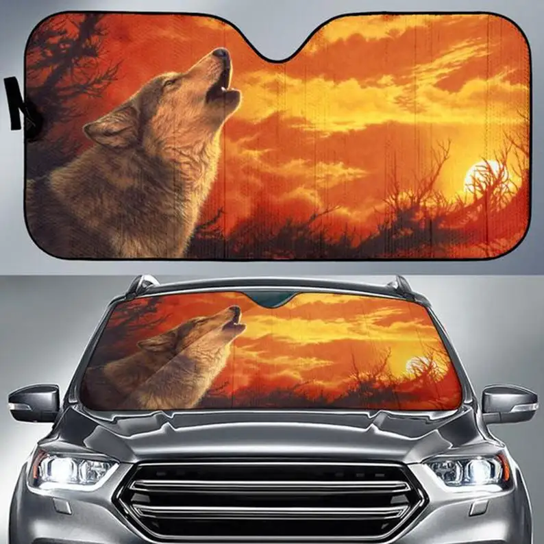 

Автомобильный солнцезащитный козырек с принтом волка, автомобильный солнцезащитный козырек-уникальный подарок для любого любителя волка.