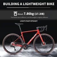 SAVA Full Carbon Fiber Road Bike Ultra Light 7.85kg Electronic Shift Bike Integrated Handlebar Inner Cable 105 Di2 2x24 Speed