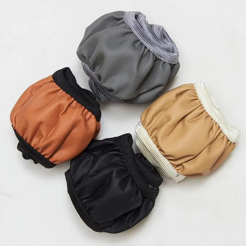 

auto breathable steering wheel protector Universal Non Slip Elastic Steering Cover PU Leather Steering Wheel Cover for cars SUVs