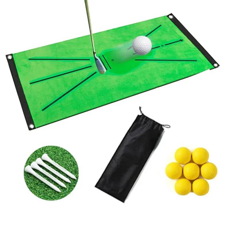 

Foldable Golf Hitting Mat Swing Training Aid Portable Golf Practice Training Mat Golf Ball Marker Golf Swing Trainer