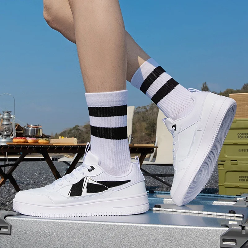 Xtep Men Skateboard Shoes Casual Sports Shoes Spring 2021 New Fashion Sneakers Lace-Up Autumn Outdoor Skate Shoes 879419310061