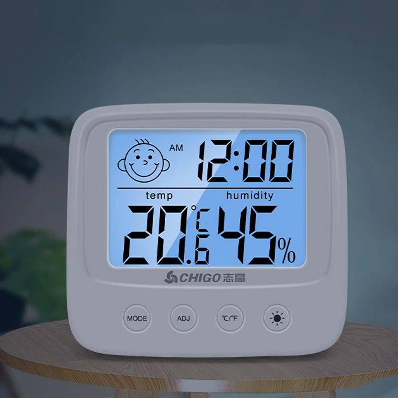 

LCD Digital Alarm Clock Temperature Humidity Meter Backlight Home Electronic Hygrometer Thermometer Weather Station Table Clock