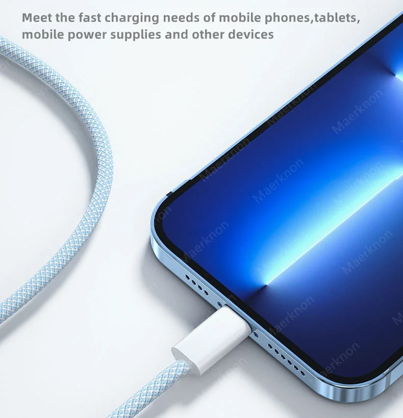 Кабель Maerknon USB Type-C для быстрой зарядки iPhone Android Xiaomi 12 Oneplus |