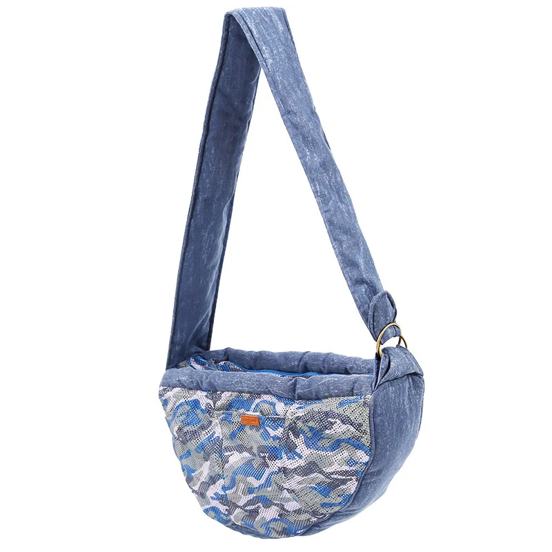 

Summer camouflage mesh pet bag Teddy Bear breathable shoulder crossbody bag dog cat portable bag