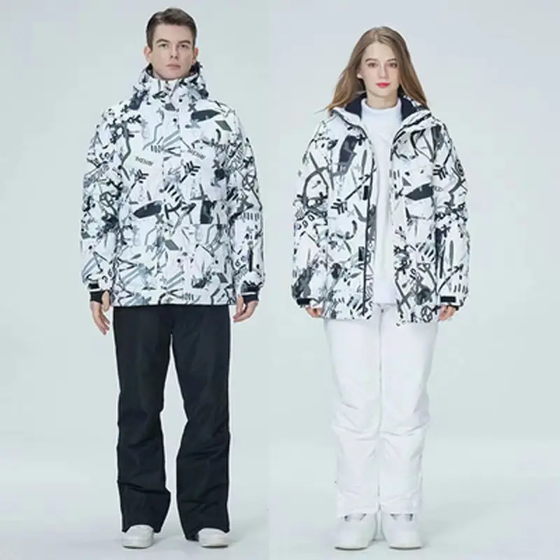

Новинка 2023, женский и мужской комплект лыжных курток и брюк, ветрозащитный водонепроницаемый Зимний костюм, уличные зимние теплые лыжные костюмы для сноуборда