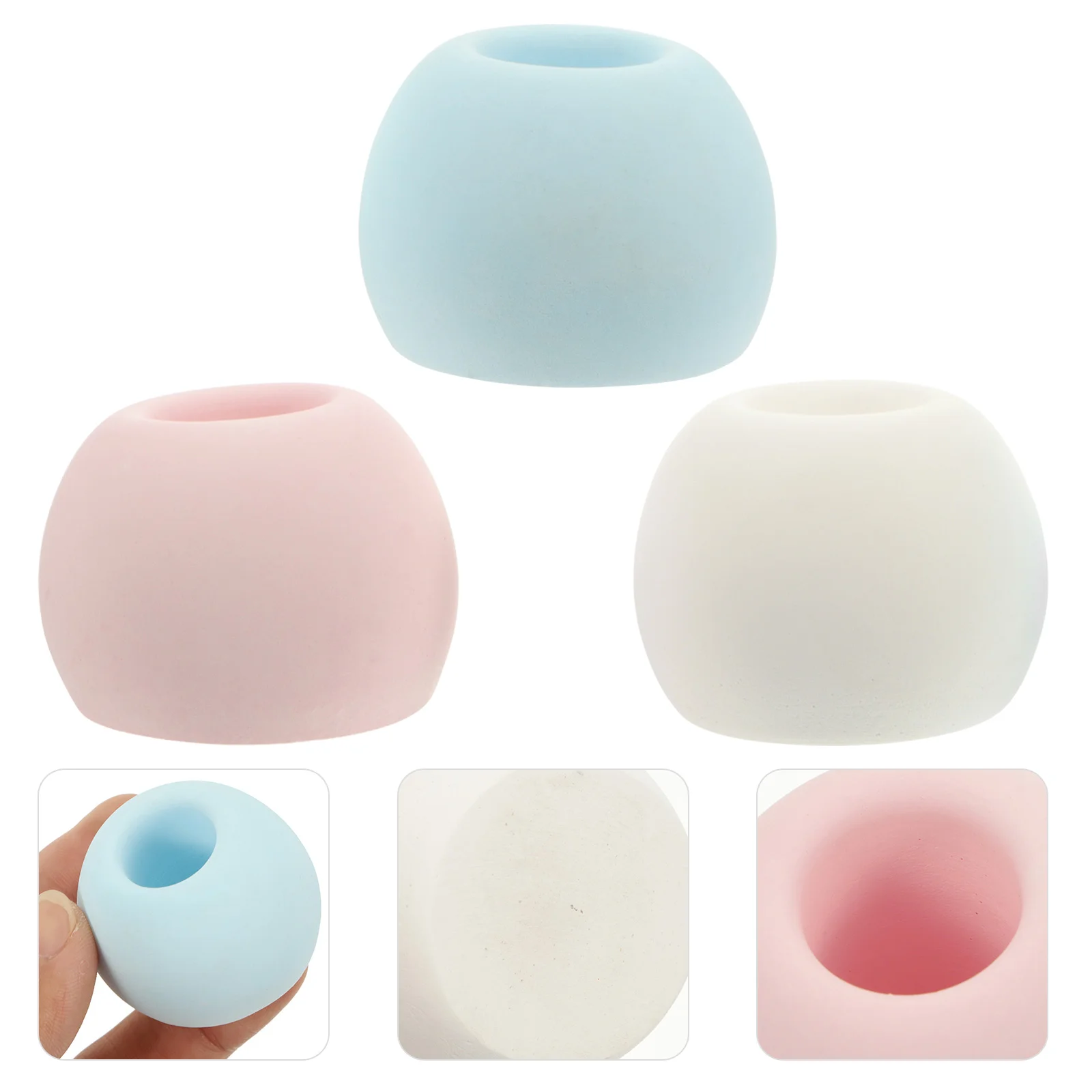 

3 Pieces Toothbrush Stand Diatomite Water Absorption Bathroom Toothbrush Holder