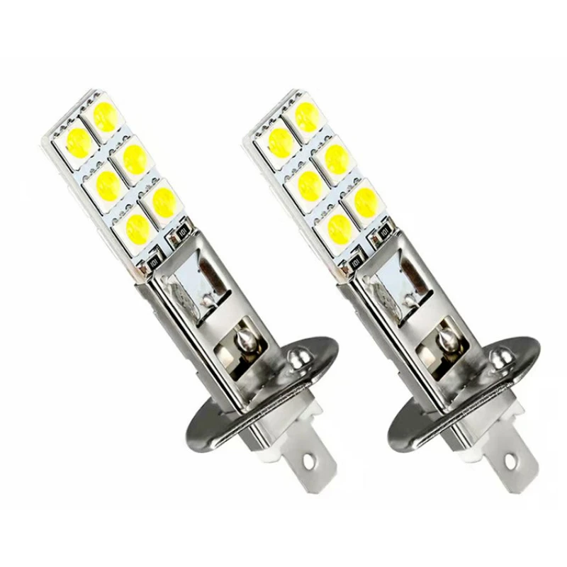 

2PCS 12V 5050 H1 H3 LED Headlights Bulbs 6000K Super bright White 55W LED Driving Fog Light Car Headlight Kit Car Accessories