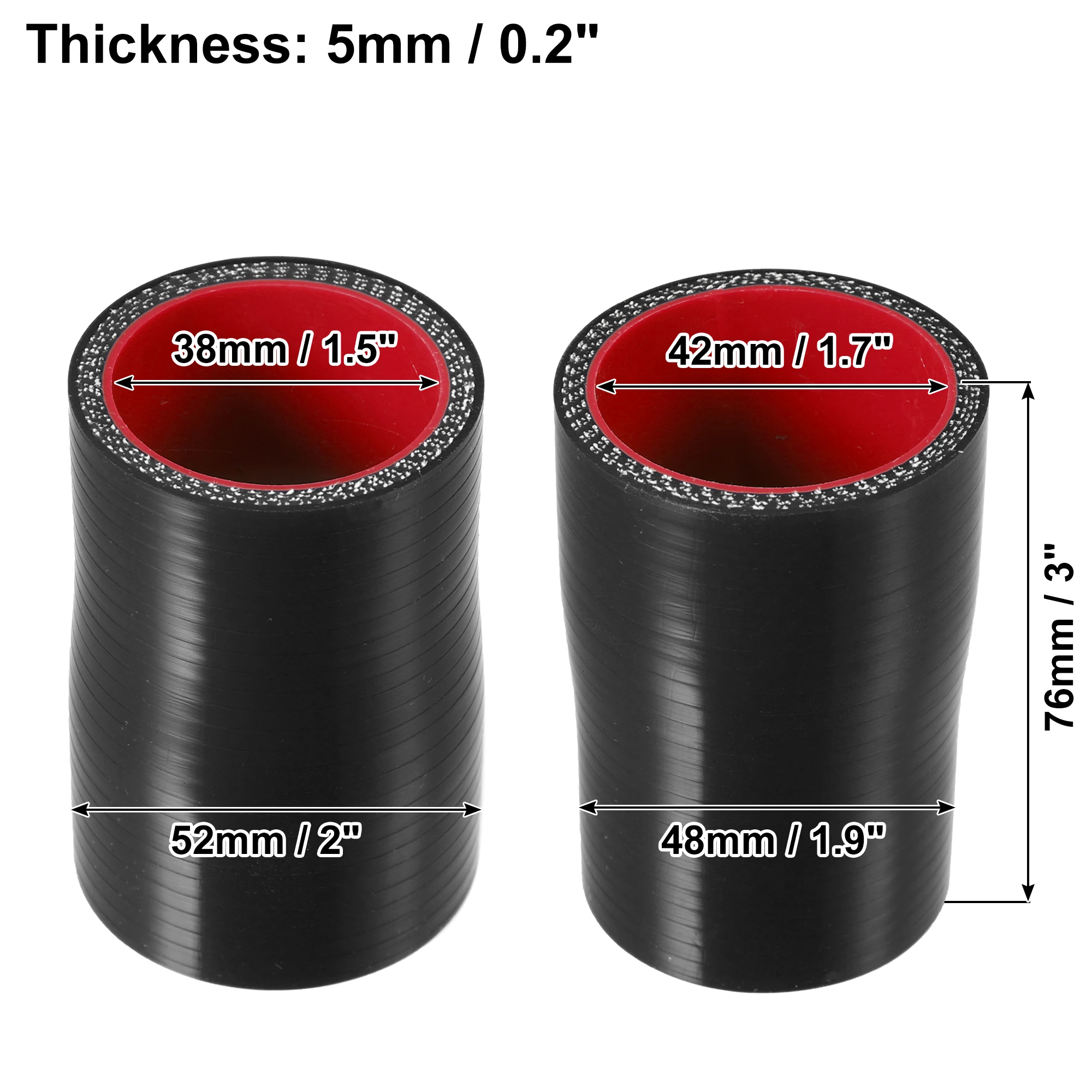 

UXCELL 32-38 мм 38-42 мм 40-51 мм 48-51 мм 102-127 мм ID прямой силиконовый редукторный шланг силиконовый соединитель для шланга трубка интеркулера