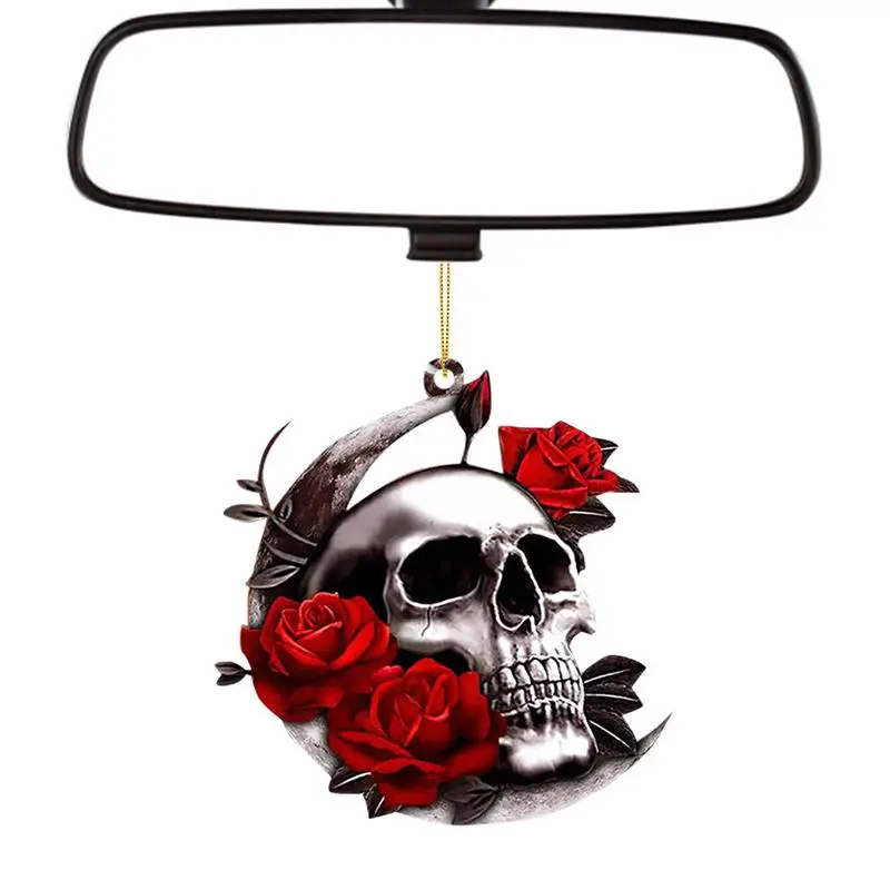 

Halloween Horror Movie Pendants For Car Car Rearview Mirror Hanging Pendant Skull Motor Zombies Dwarf Car Rear View Mirror