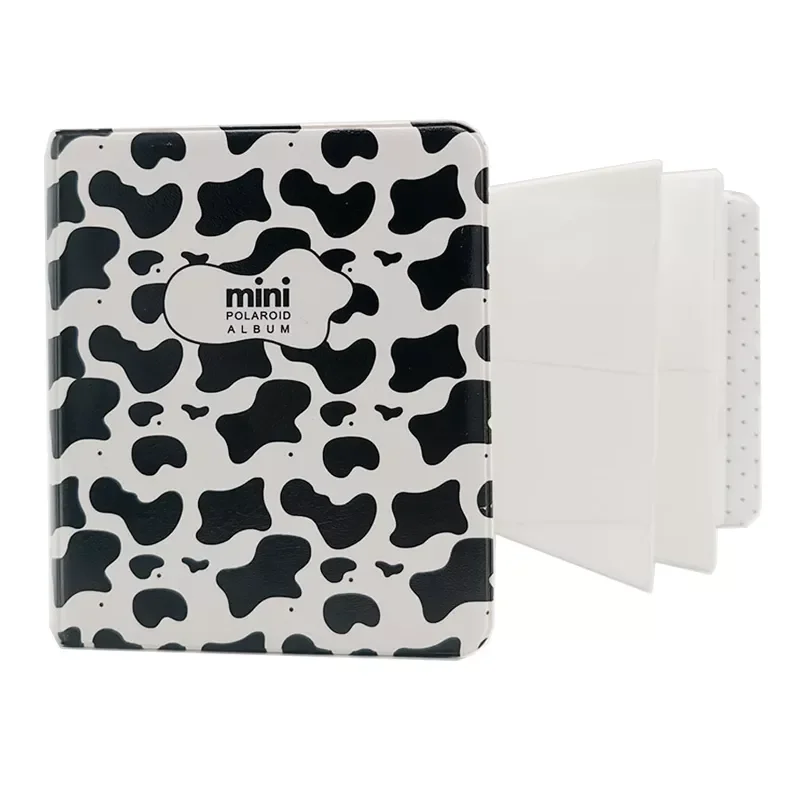 

NEW IN 64 Pockets 3inch Photo Album Instax Mini Cow Pattern Photo Albums Postage Stamp Collection Book Home Decoration Photocard