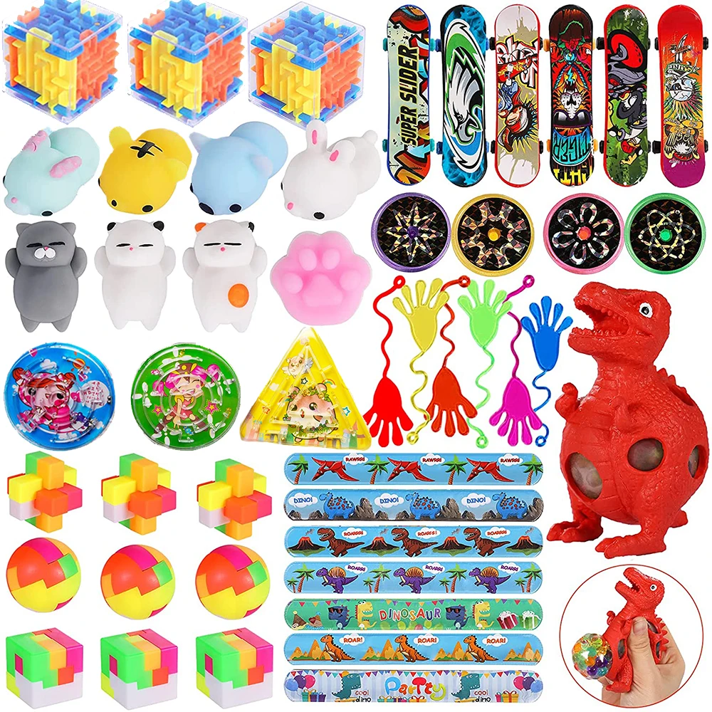 

48Pc Party Favors for kids Toy Assortment Bundle Carnival Prizes Birthday Party Pinata Fillers Prize Box Toys Goodie Bag Fillers