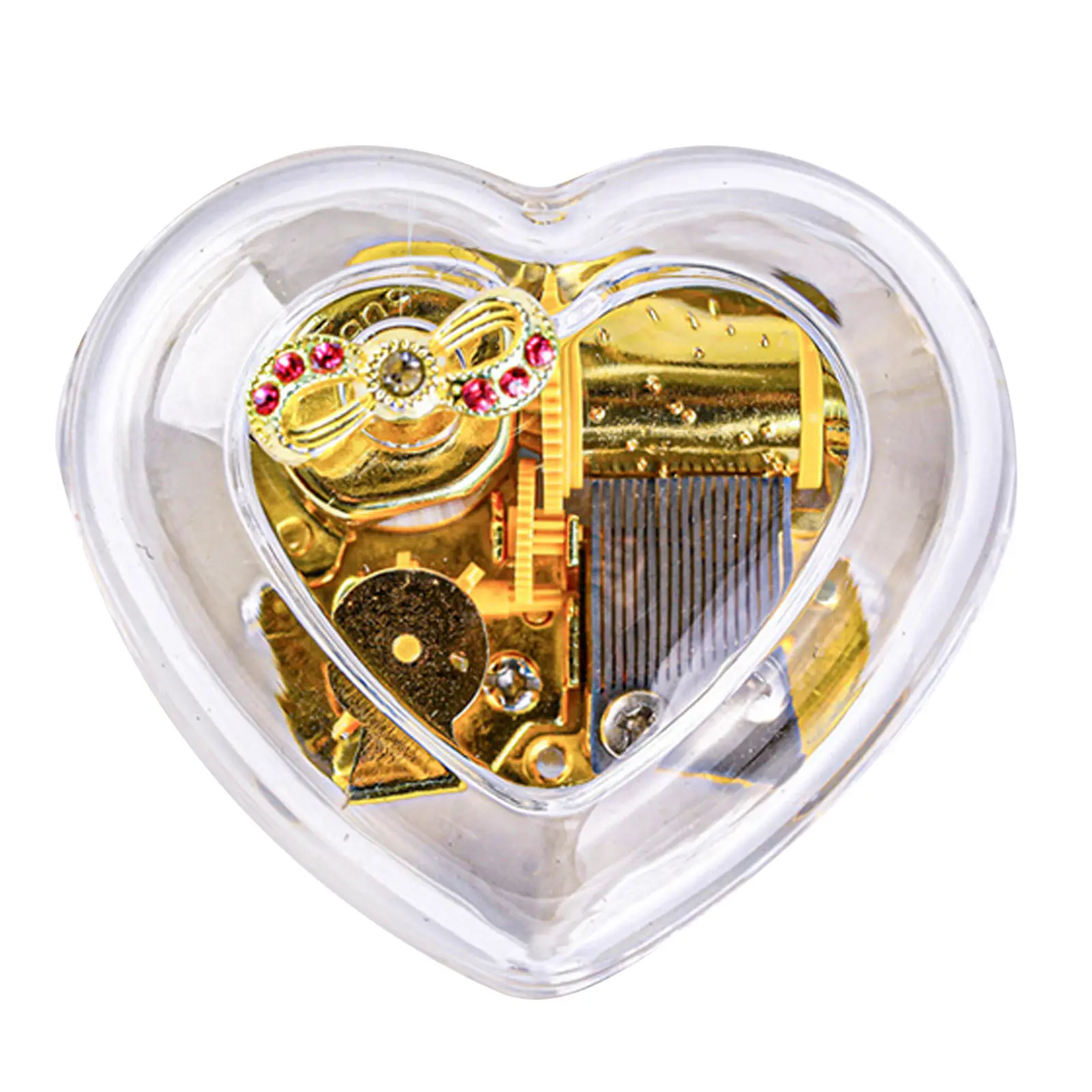 

Акриловая Миниатюрная Музыкальная Шкатулка в форме сердца с красивой музыкой, лучший подарок на день рождения, Рождество, годовщину, для де...