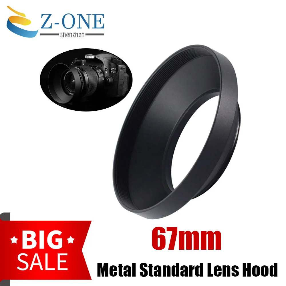 

67mm Metal Wide Angle Lens Hood Cover Protector for Nikon Sony Fujifilm Canon EOS 1300D 800D 760D 750D 700D 650D 77D Accessories