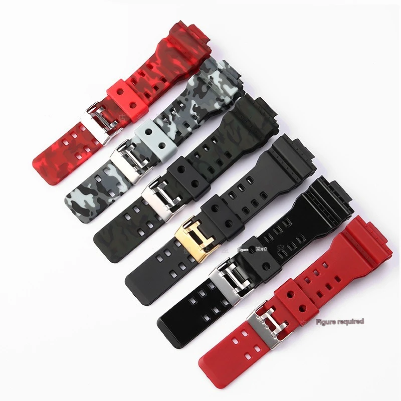 Фото Для g-shock часы Casio с GA110 черное золото ga100 мужские ga140 ga120 140 черные самурайские часы из смолы с браслетом 16 мм №2