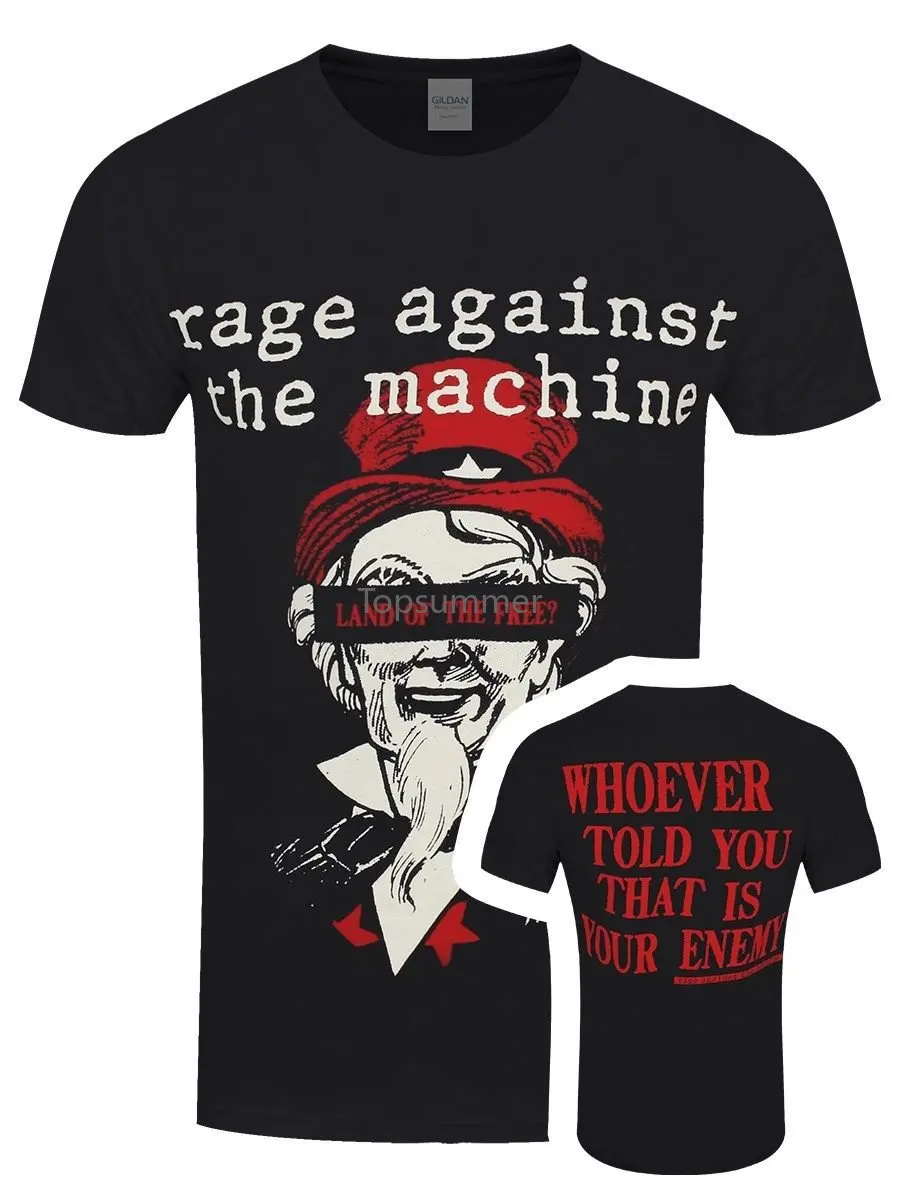 

Rage Against The Machine Sam Free Men'S Black T Shirt Short Sleeves New Fashion T-Shirt Men Clothing