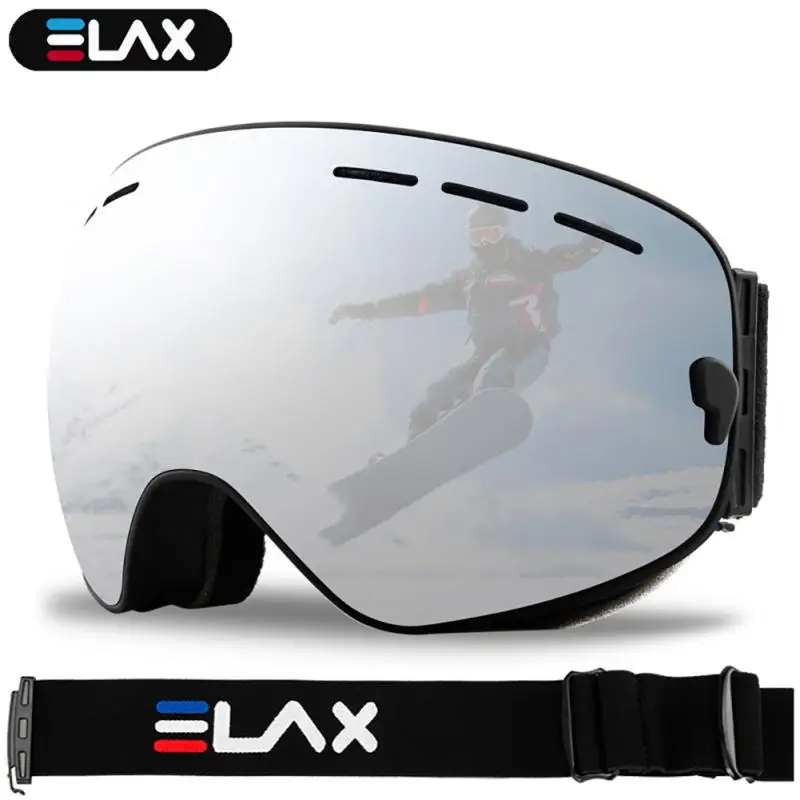 

Новые двухслойные незапотевающие лыжные очки ELAX, очки для сноуборда, снегохода, очки для спорта на открытом воздухе, лыжные очки, очки