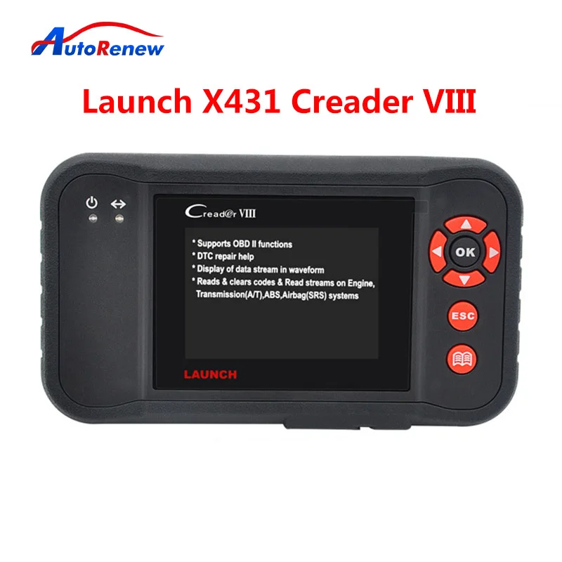 

Диагностический инструмент LAUNCH X431 Creader VIII OBD2 для двигателя ABS, подушки безопасности, SRS, считыватель кодов EPB Oil SAS, сброс, бесплатное обновлени...