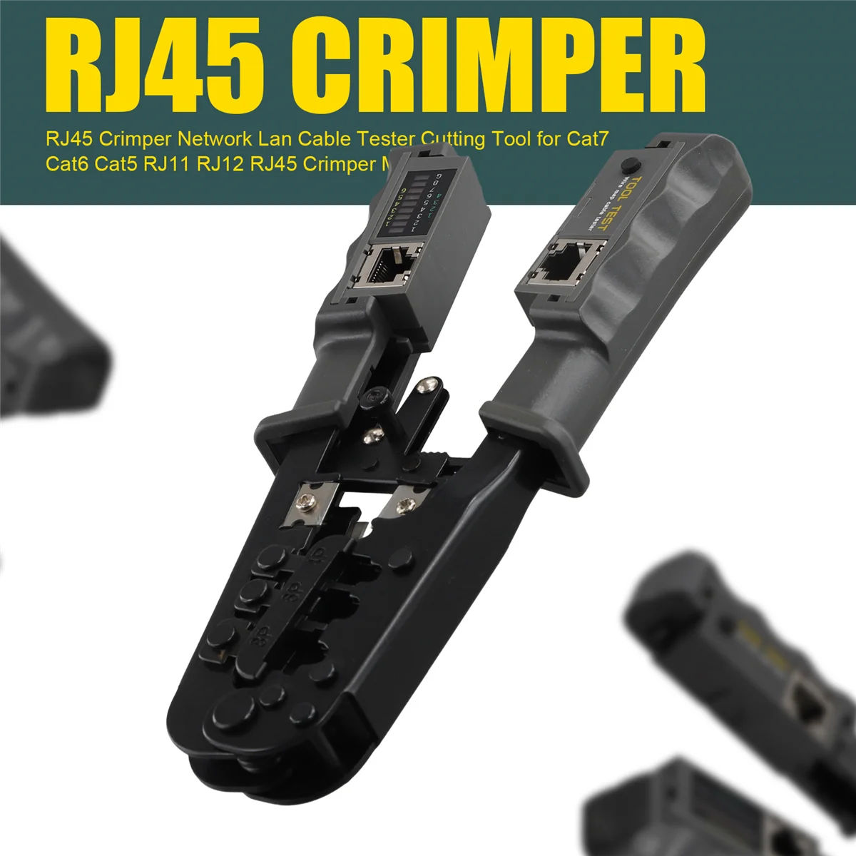 RJ45 щипцы сетевой кабель тестер режущий инструмент для Cat7 Cat6 Cat5 RJ11 RJ12
