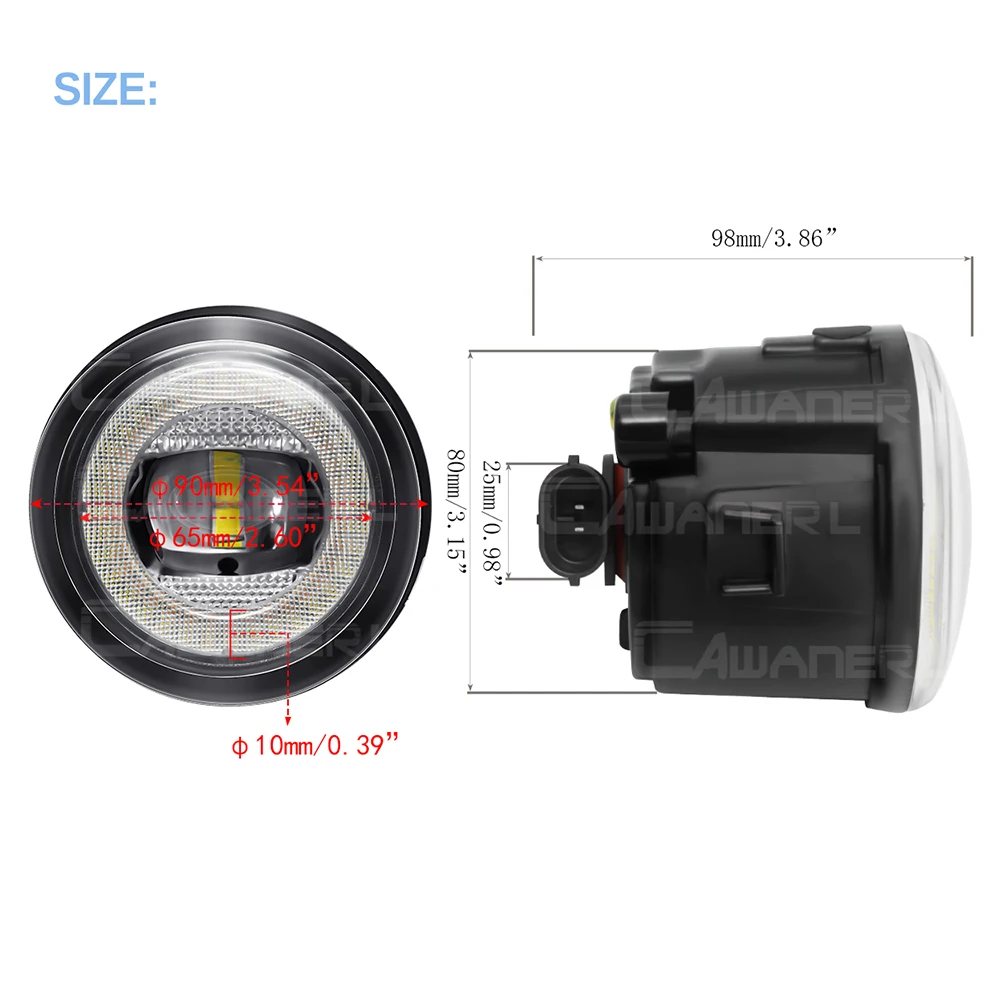 2 х автомобильные светодиодные противотуманные фары в сборе для Nissan Rogue 2011 2012 2013 30