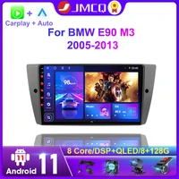 jmcq 2 din android 11 car radio multimedia video player for bmw e90 m3 2005 2013 navigation gps carplay 4gwifi rds head unit