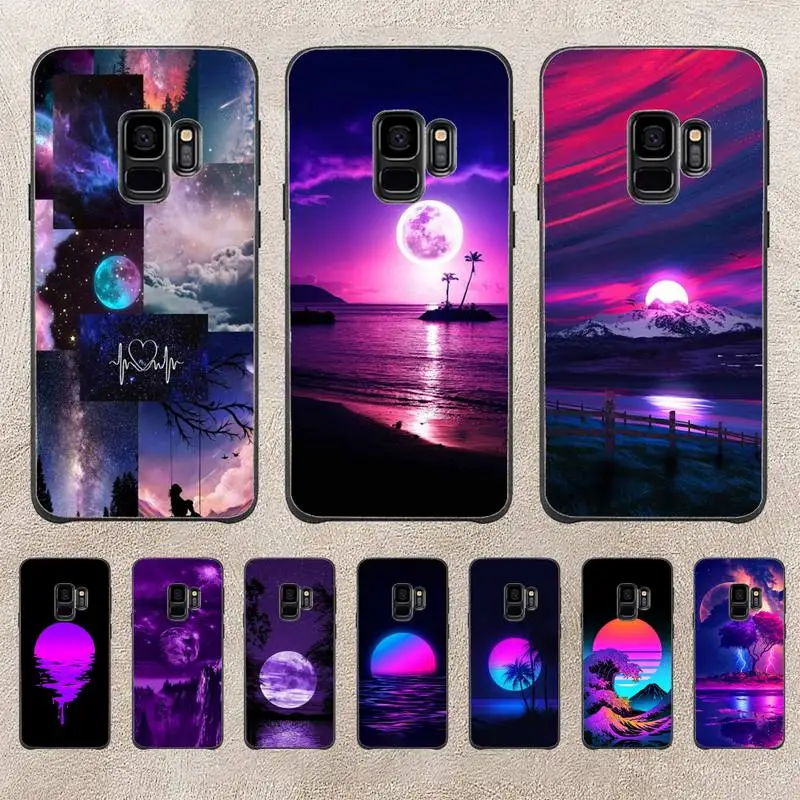 

Purple Moonlight Phone Case For Samsung Galaxy Plus S9 S20Plus S20ULTRA S10lite S225G S10 Note20ultra Case