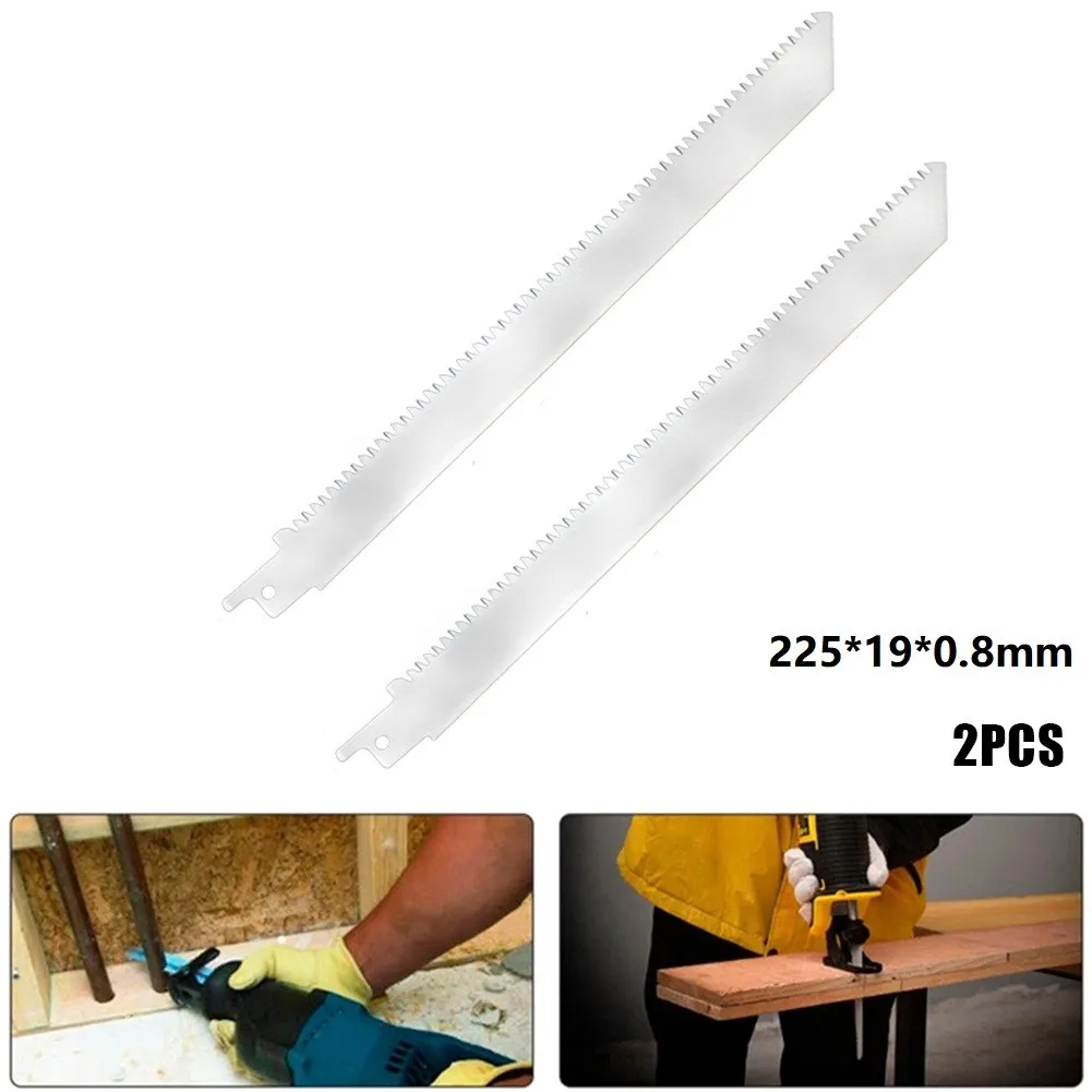 

2pcs Reciprocating Saw Blades A Type Renovator For Cutting Food Meat Wood Metal Board Bone Power Tool Accessories 225*19*1.2mm
