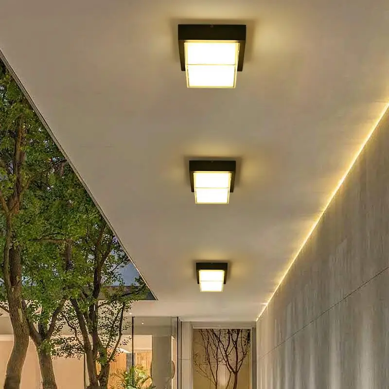 

Nordic Waterproof LED Ceiling Light, Aisle Ceiling Lamp, Indoor and Outdoor Lighting, Home Decor for Balcony Porch and Hallway