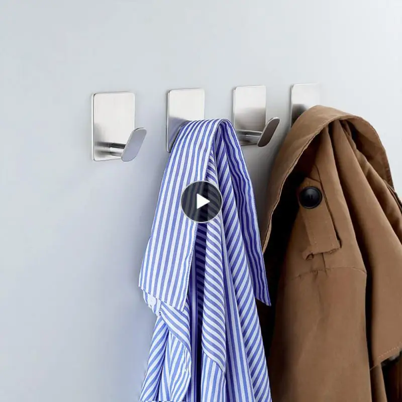 

Durable Stainless Steel Towel Hanger Kitchen Towel Waterproof Wall Hook Bathroom Accessories Rustproof Clothes Hooks Key Rack