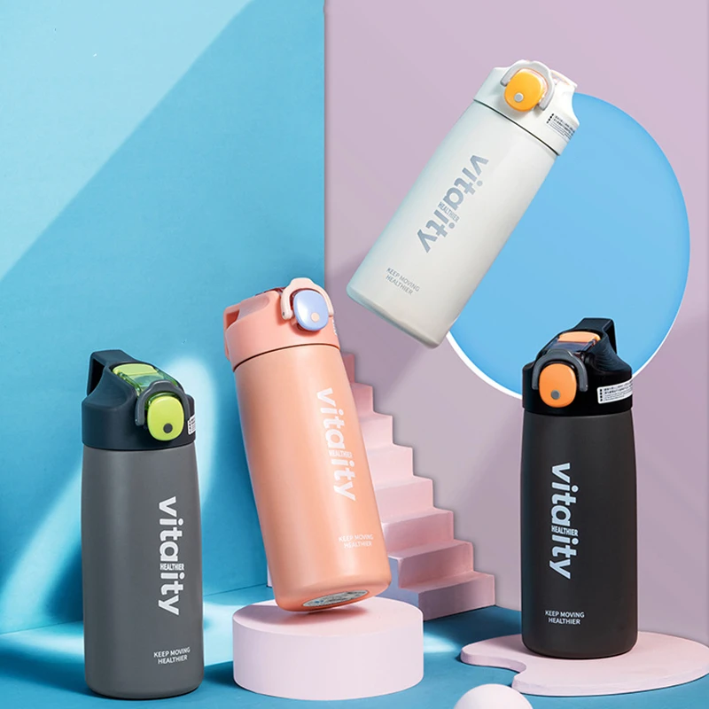 

500mL Thermos Bottle Portable Vacuum Flask Stainless Steel Drink Cup for School Camping Hiking Travel Outdoor Sports Gym Yoga
